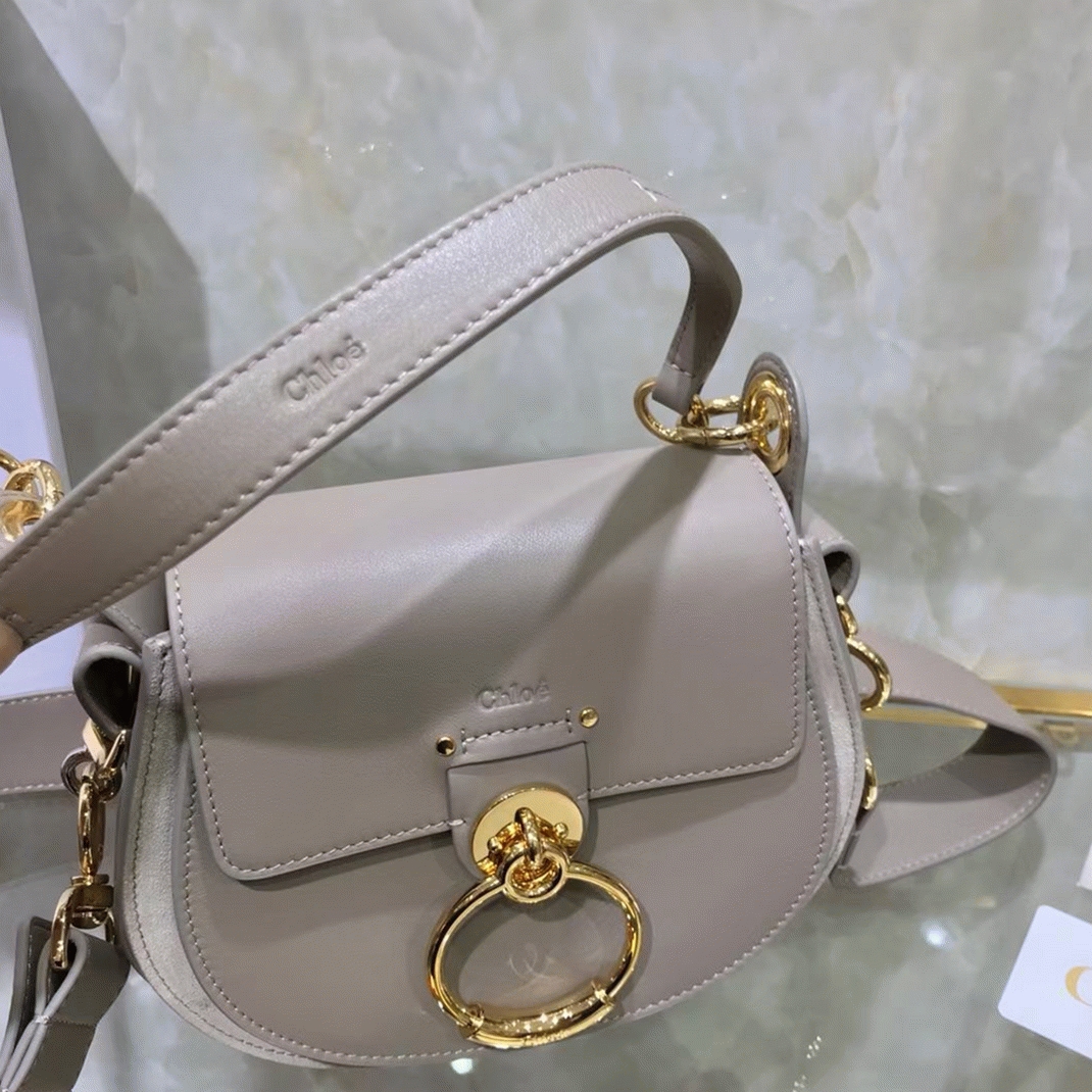 top quality replica Ch10e small tess shoulder bag in grey calfskin