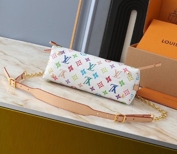 LV X TM Multicolored CarryAll BB In White