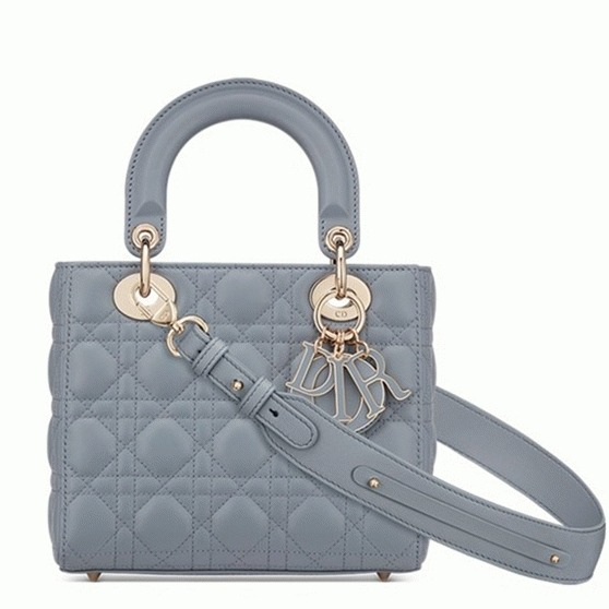 D10r Small Lady D10r My ABCD10r Bag Fake in Blue Cannage Lambskin