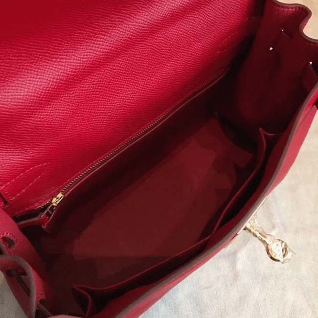 Red Epsom Replica H**me5 Kelly 32cm Sellier Classic Bag