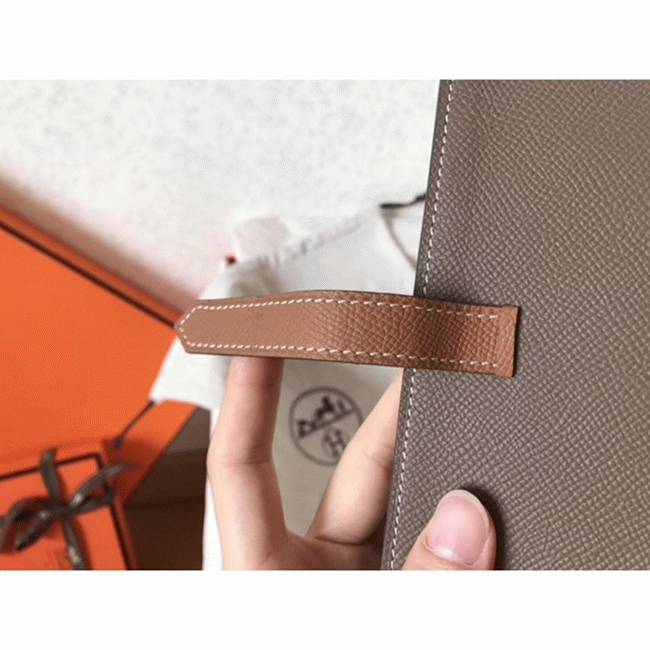 Taupe Brown Luxury Replica 1:1 H**me5 Bearn Wallet