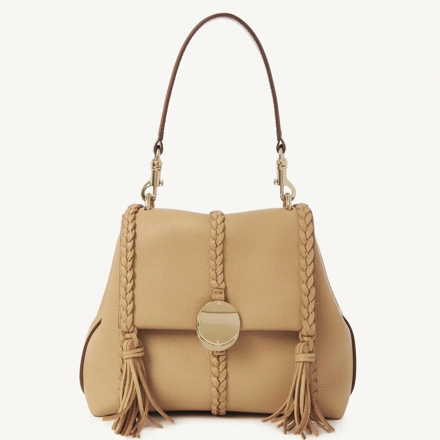 top quality replica Ch10e penelope small shoulder bag in beige grained calfskin