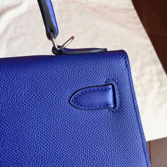 Blue Electric Epsom Fake Discount H**me5 Kelly Sellier 28cm Fashion Tote