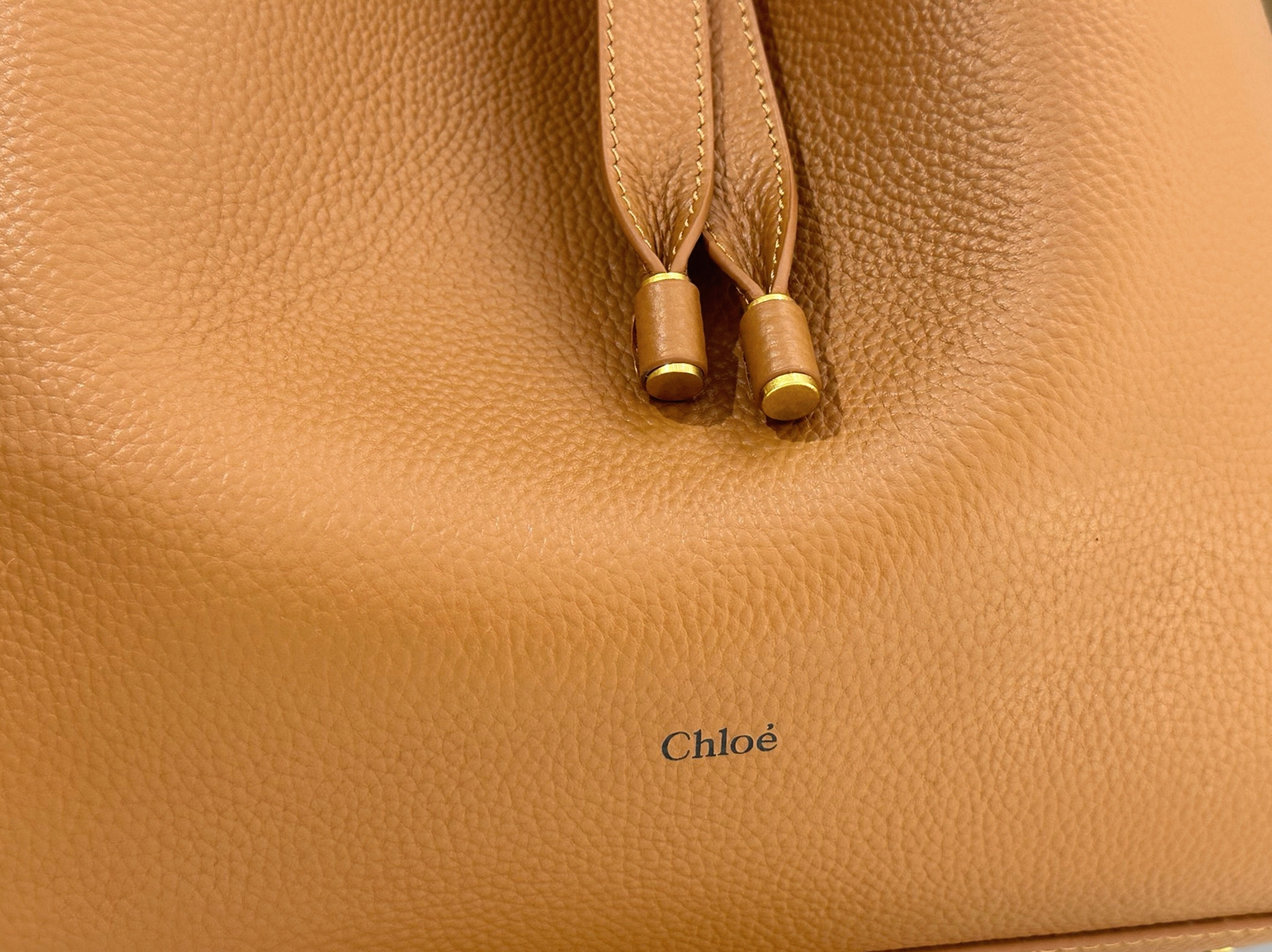 top quality fake Ch10e marcie hobo bag in brown grained leather