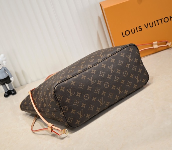L0vis Vvtt0n Monogram Canvas Neverfull MM Tote In Peony Pink