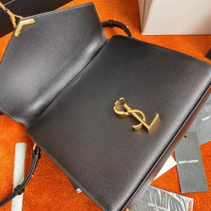 Fake Sa1nt Lau*nt Cassandra Medium Bag Black