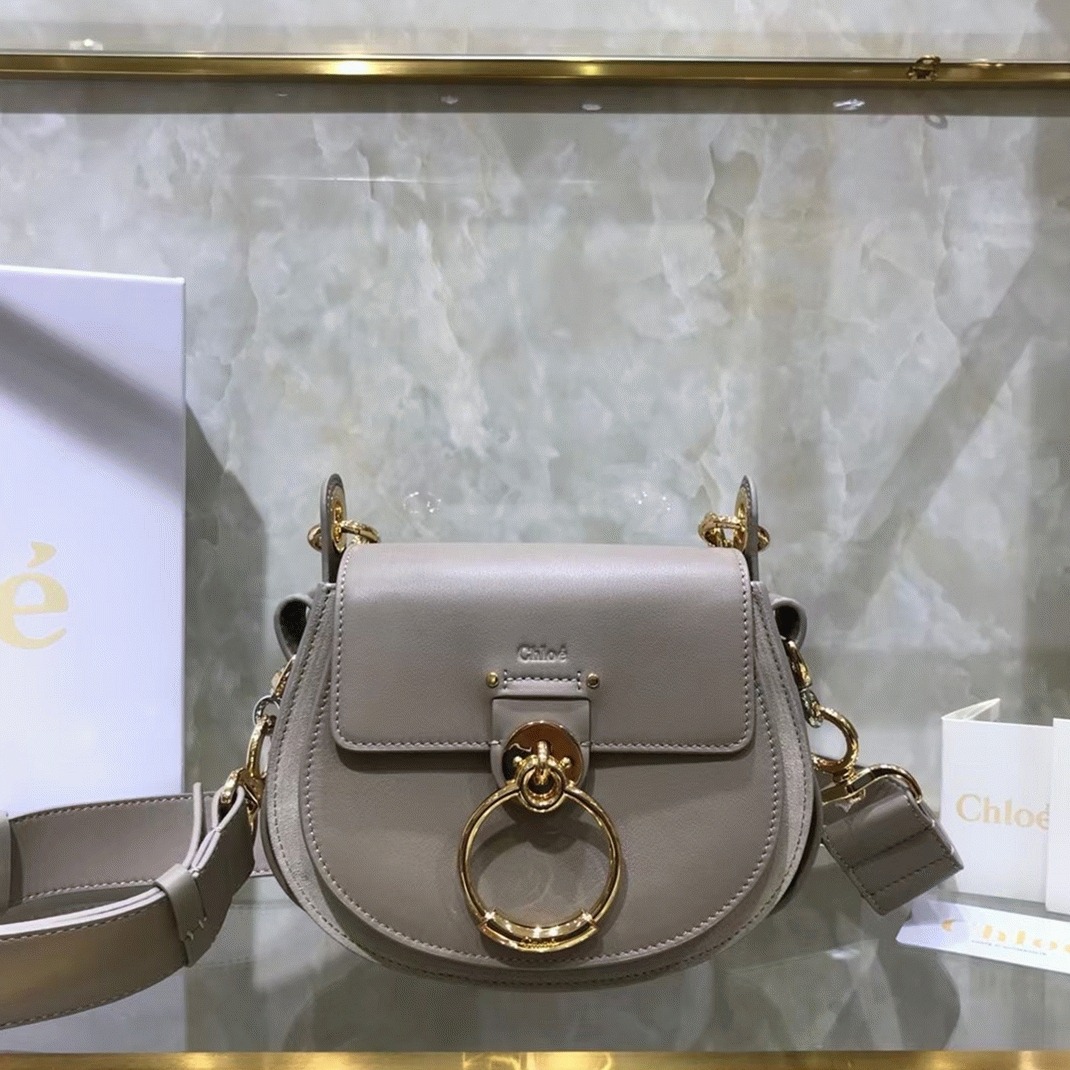 top quality replica Ch10e small tess shoulder bag in grey calfskin