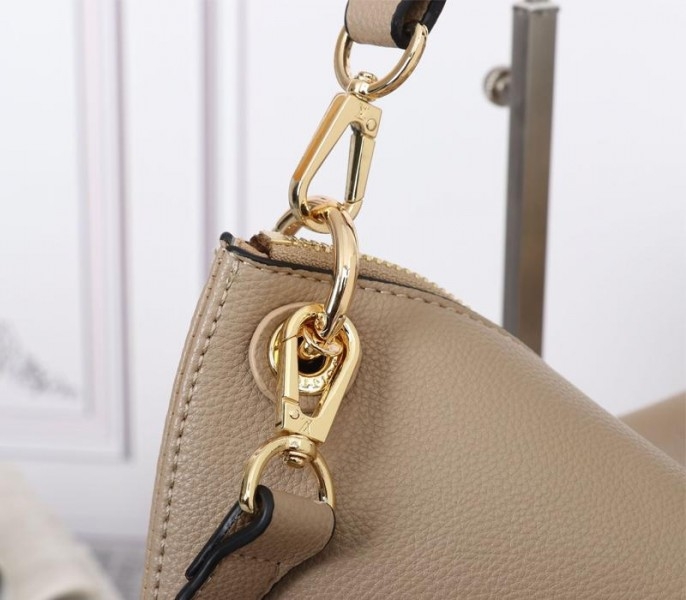L0vis Vvtt0n Monogram Empreinte Leather Maida Hobo In Tourterelle Gray