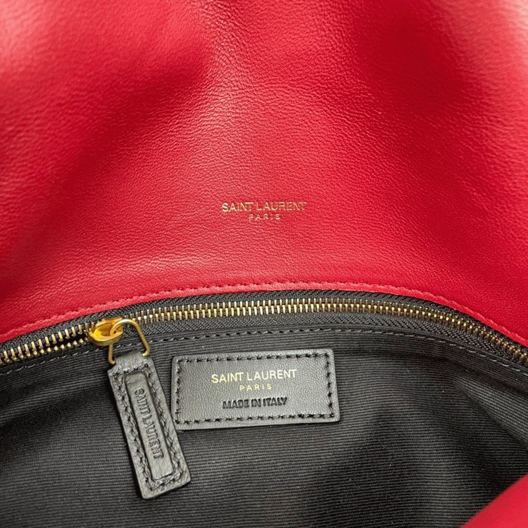Replica Sa1nt Lau*nt Puffer Small Chain Bag Red Lambskin