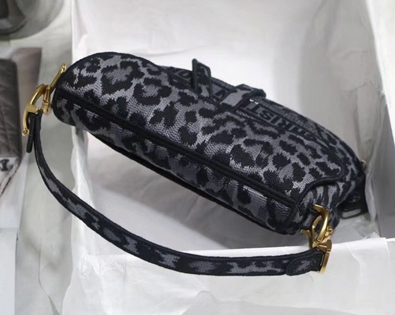 D10r Saddle Bag Replica in Grey Mizza Embroidery