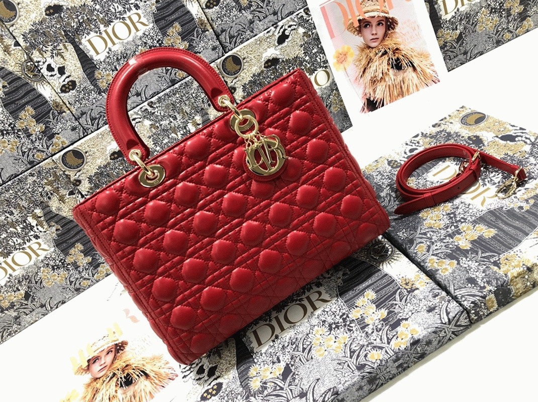 D10r Lady D10r Large Bag Replica in Red