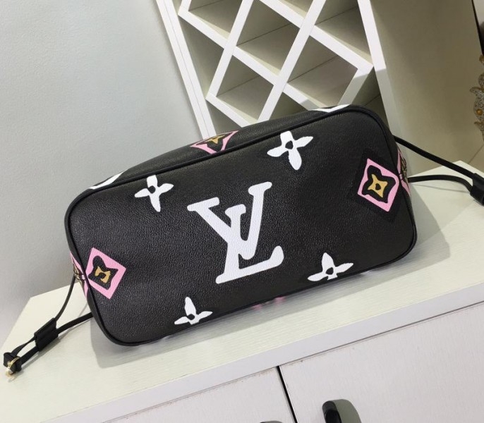L0vis Vvtt0n Wild At Heart Neverfull MM Bag In Black