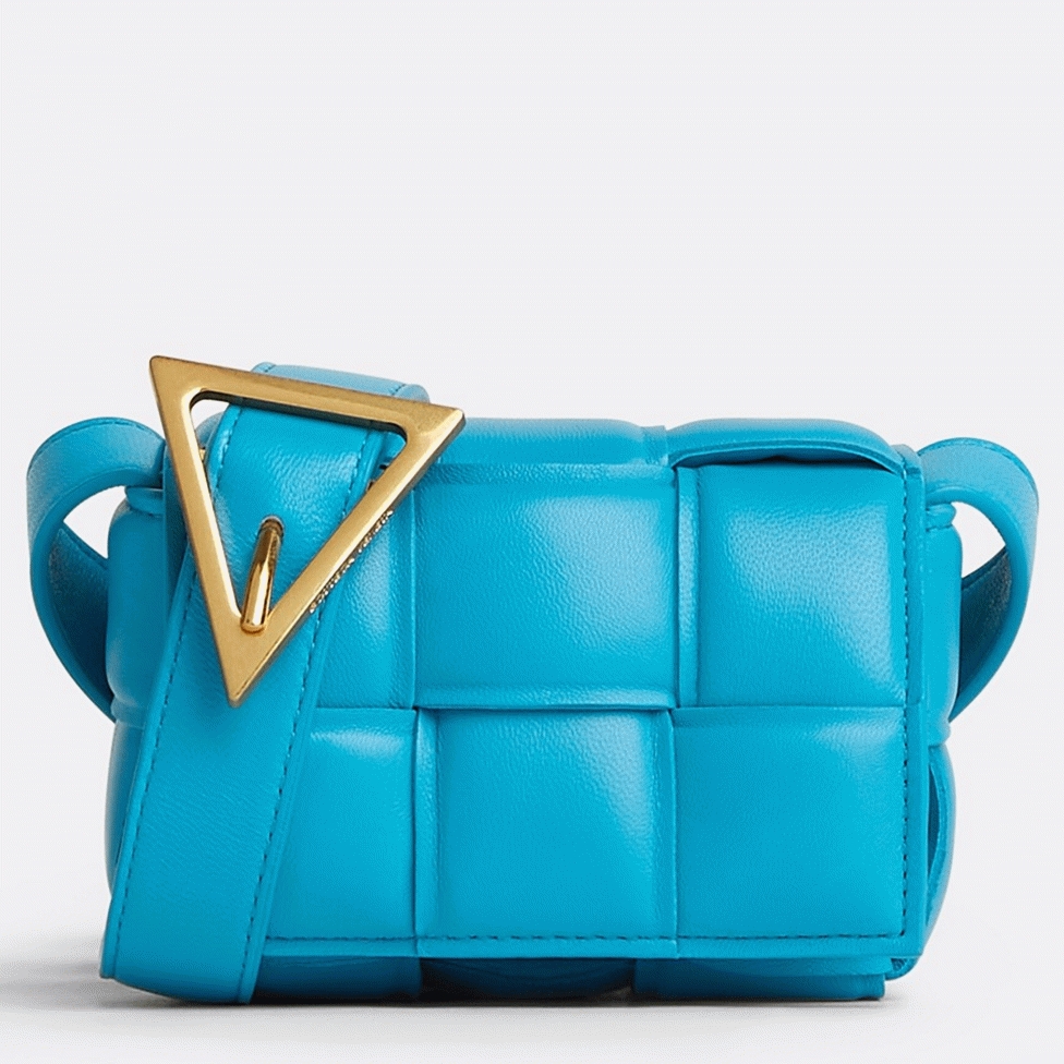 Top Quality Fake B0tt*ga Ven*ta Candy Padded Cassette Bag In Pool