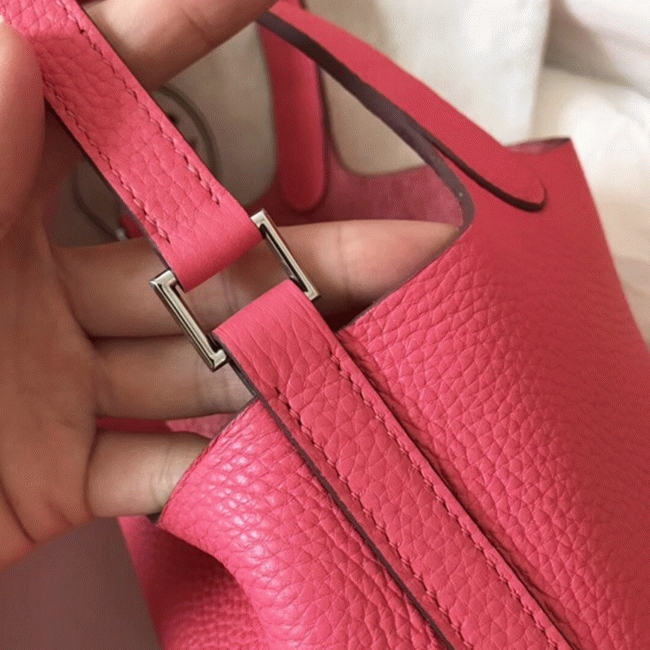 Rose lipstick cheap replica H**me5 Picotin Lock 22cm handbag