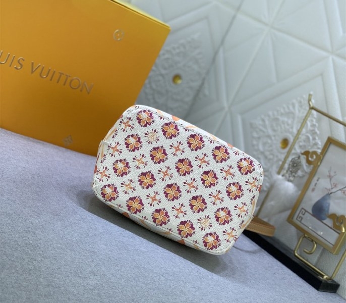 L0vis Vvtt0n LV By The Pool Monogram Tiles Canvas NeoNoe BB Bag In Coral
