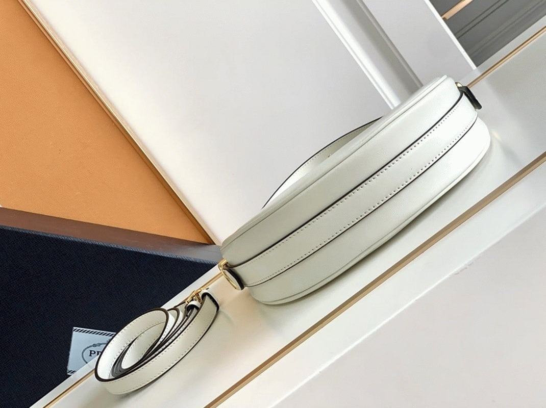 White Pra*a Arque Mini Shoulder Bag Fake