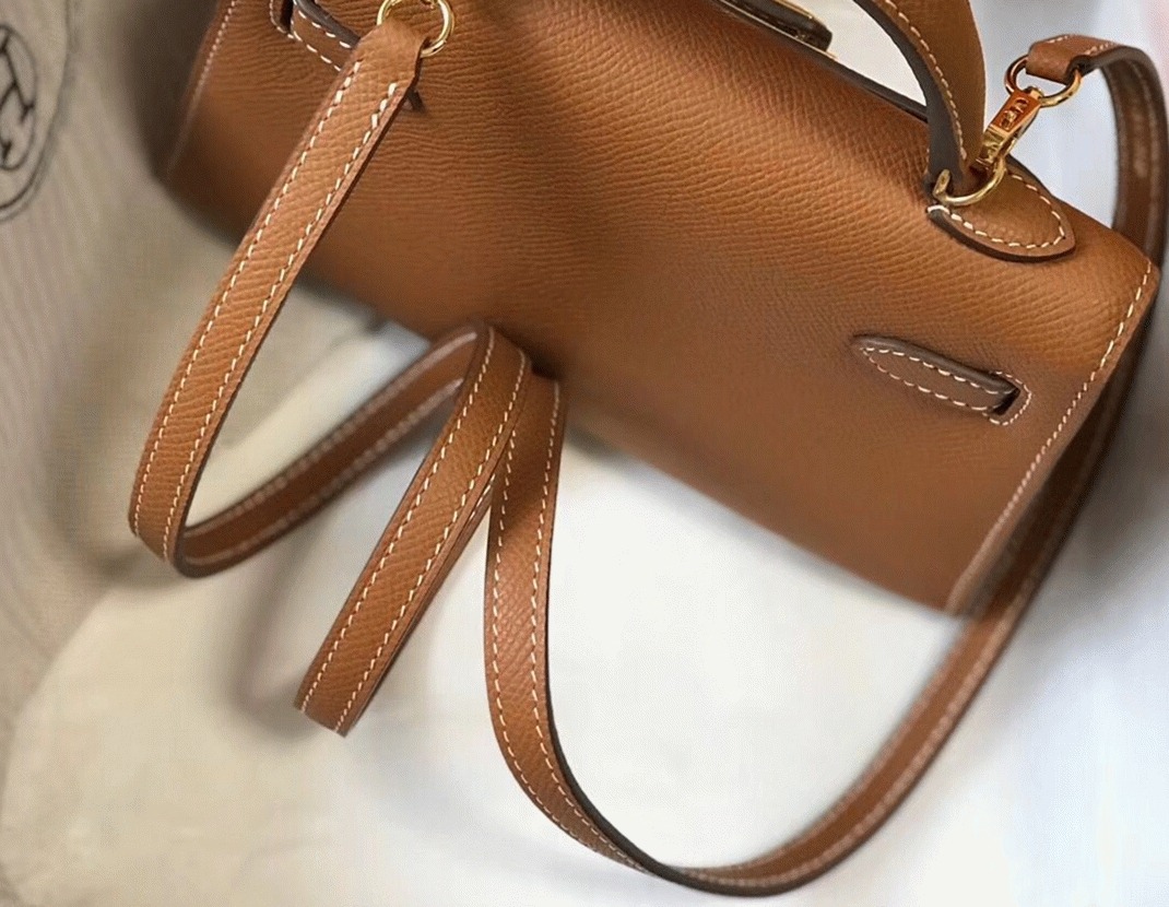 H**me5 Kelly Mini II Bag Replica in Gold