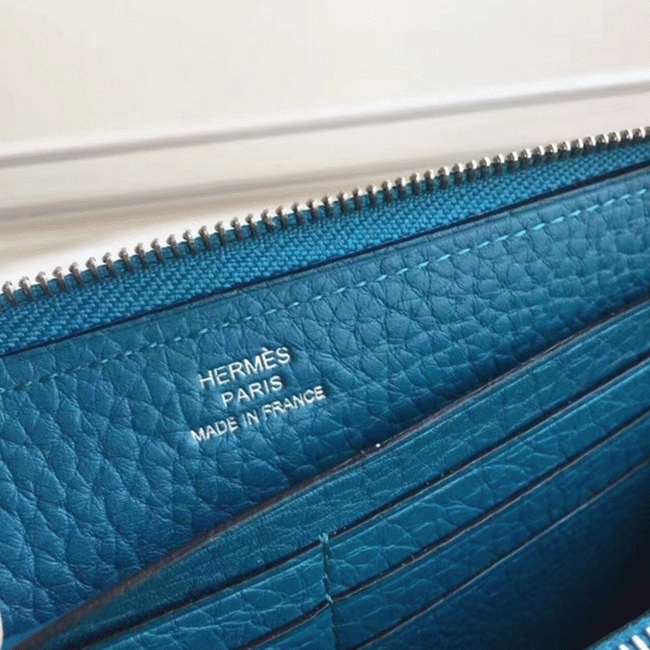Blue Jean Fake Designer H**me5 Wallet Azap Zipped