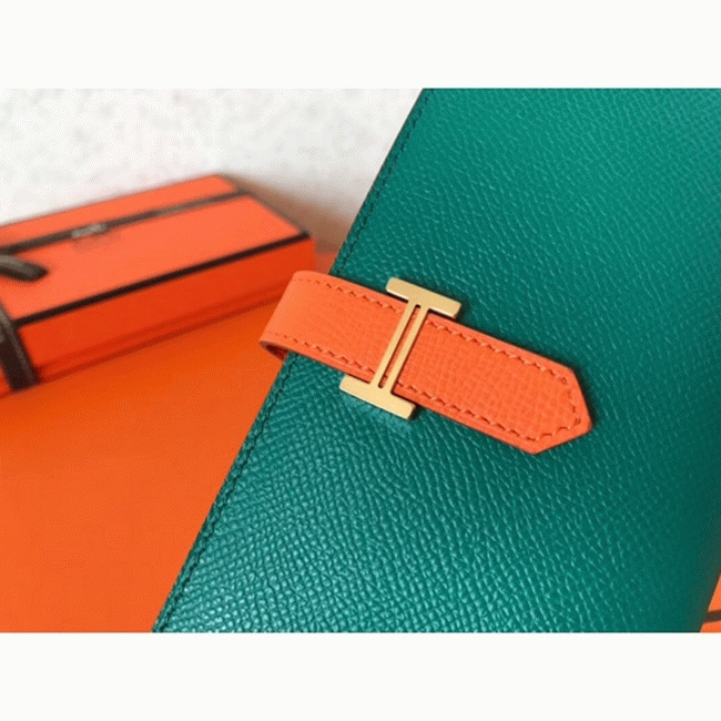 Malachite Orange Knockoff H**me5 Bearn Wallet