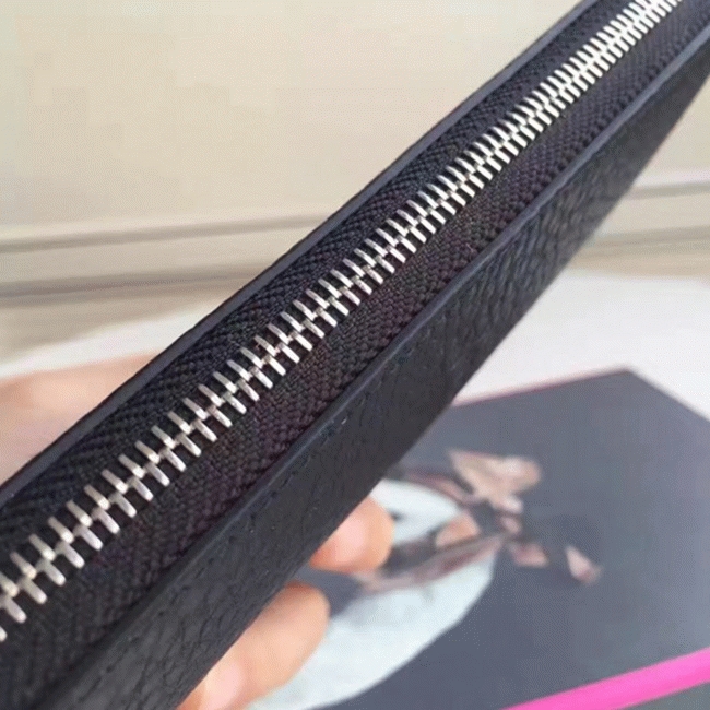Black AAA Replica H**me5 Wallet Azap Zipped