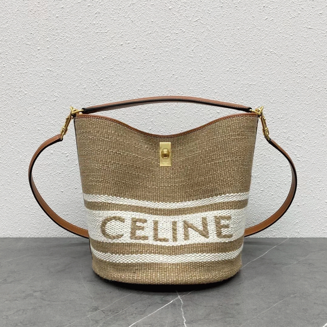 Top Quality Fake Ce1i*e Bucket 16 Bag In Textile with Ce1i*e Logo