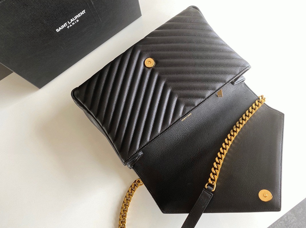 Replica Sa1nt Lau*nt College Large Chain Bag Black