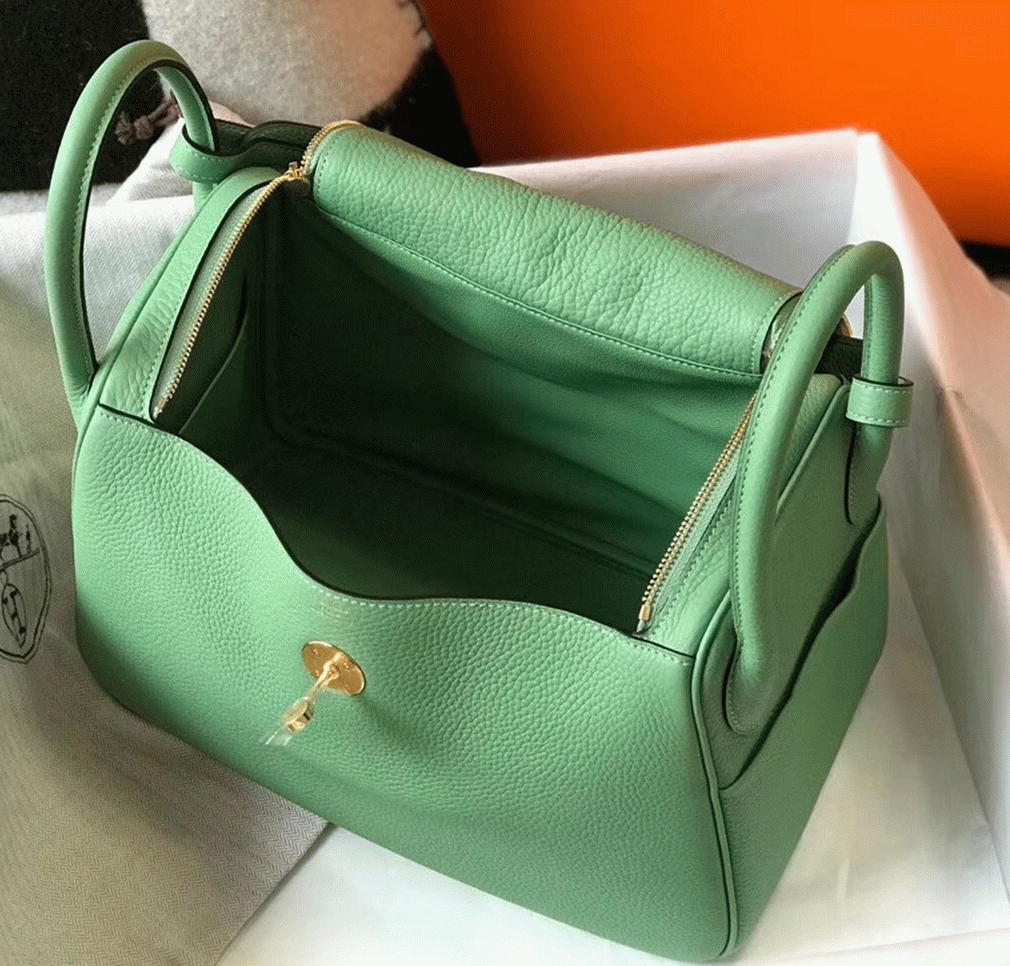 Replica H**me5 Lindy 30cm bag in vert criquet shade