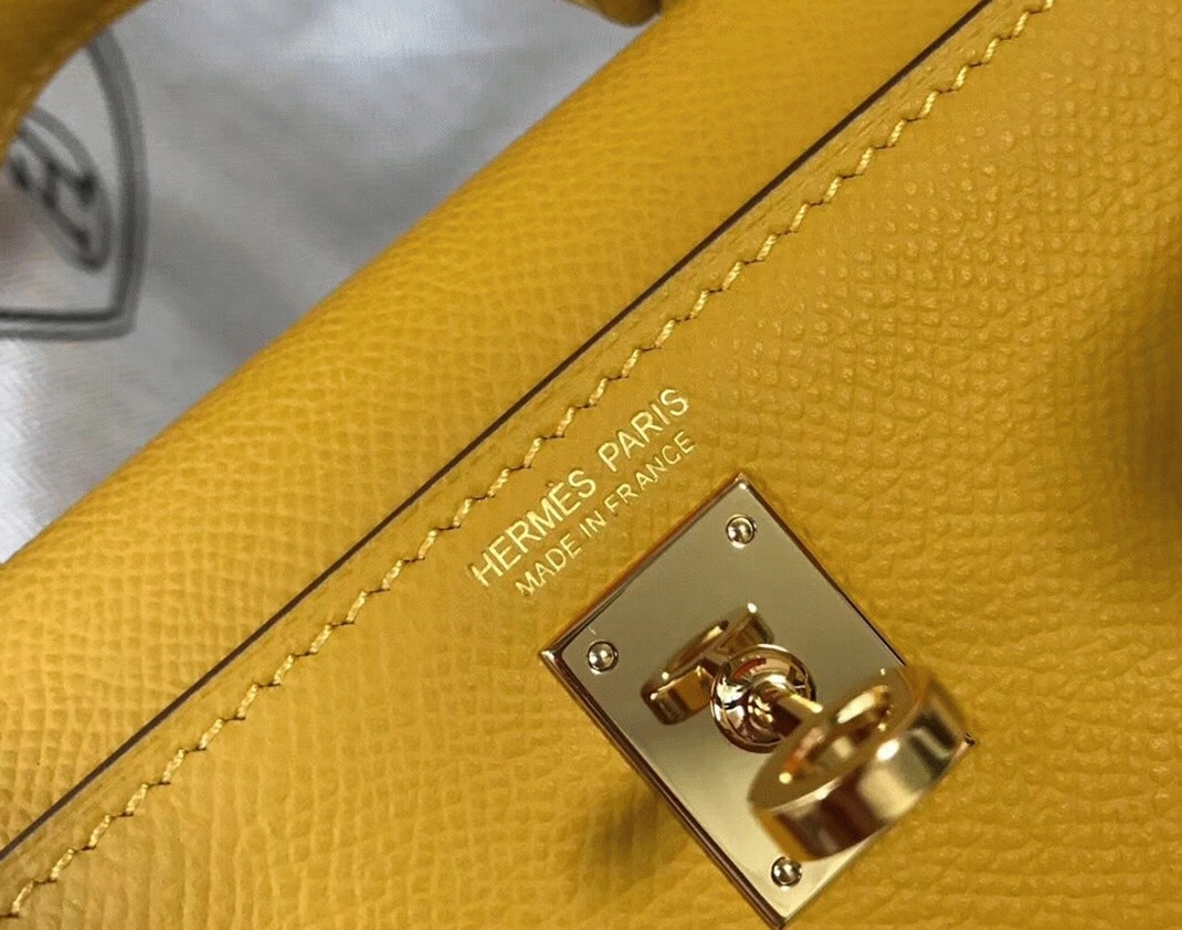 Yellow H**me5 Kelly Mini II Replica Handbag