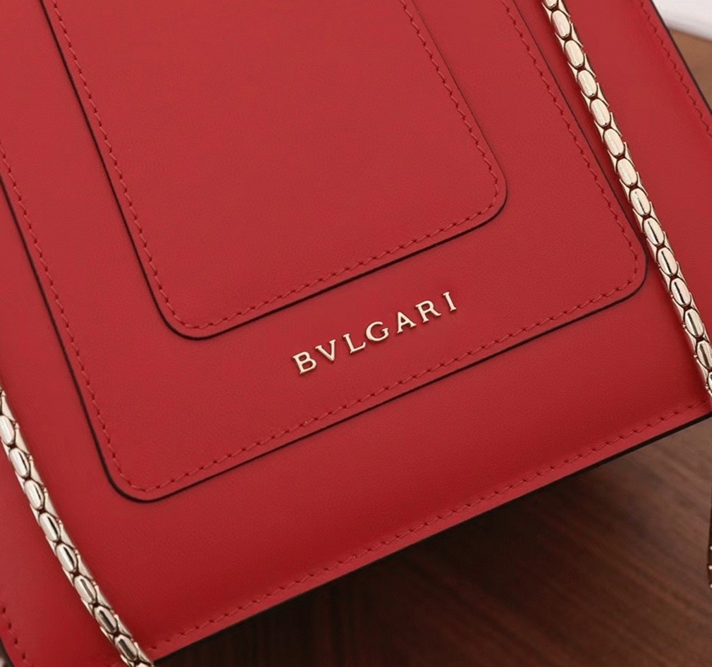 Fake Bv1g*ai Serpenti Forever Small Bag Red Calfskin