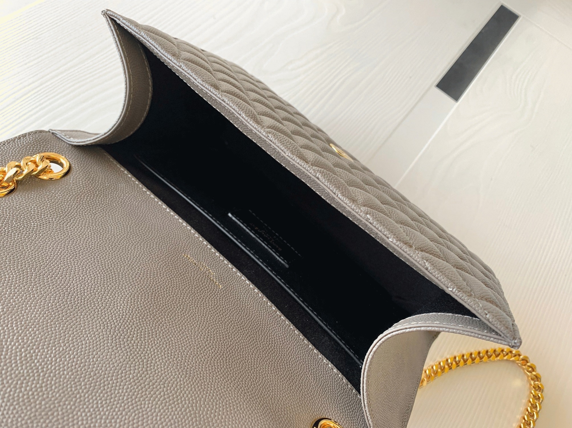 Fake Sa1nt Lau*nt Envelope Medium Bag Grey