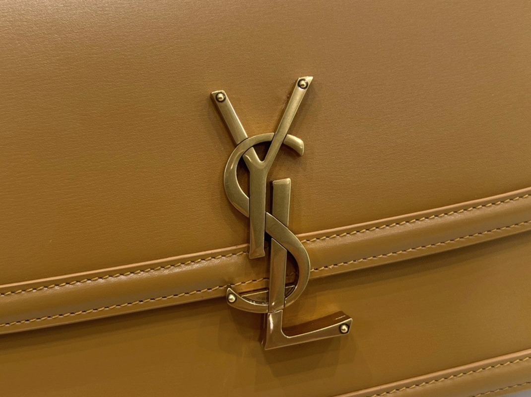 Fake Sa1nt Lau*nt Medium Solferino Bag Camel Calfskin