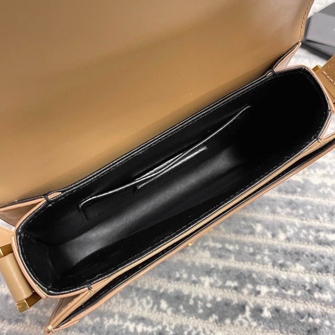 Replica Sa1nt Lau*nt Small Solferino Bag Dark Beige Calfskin
