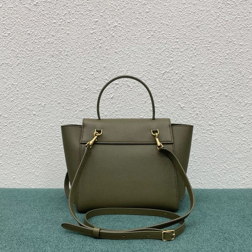Ce1i*e Belt Nano Bag Fake in Army Green