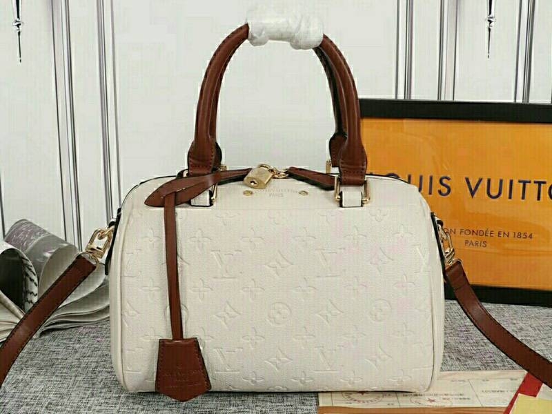 L0vis Vvtt0n Monogram Empreinte Speedy Bandouliere 25 Handbag In Cream