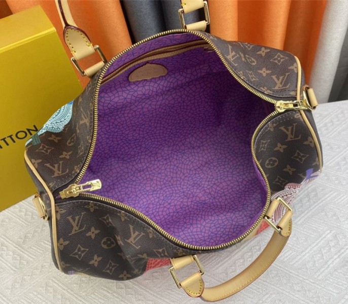 l0vis vvtt0n x yk monogram canvas keepall 45 lU*gage in pumpkin