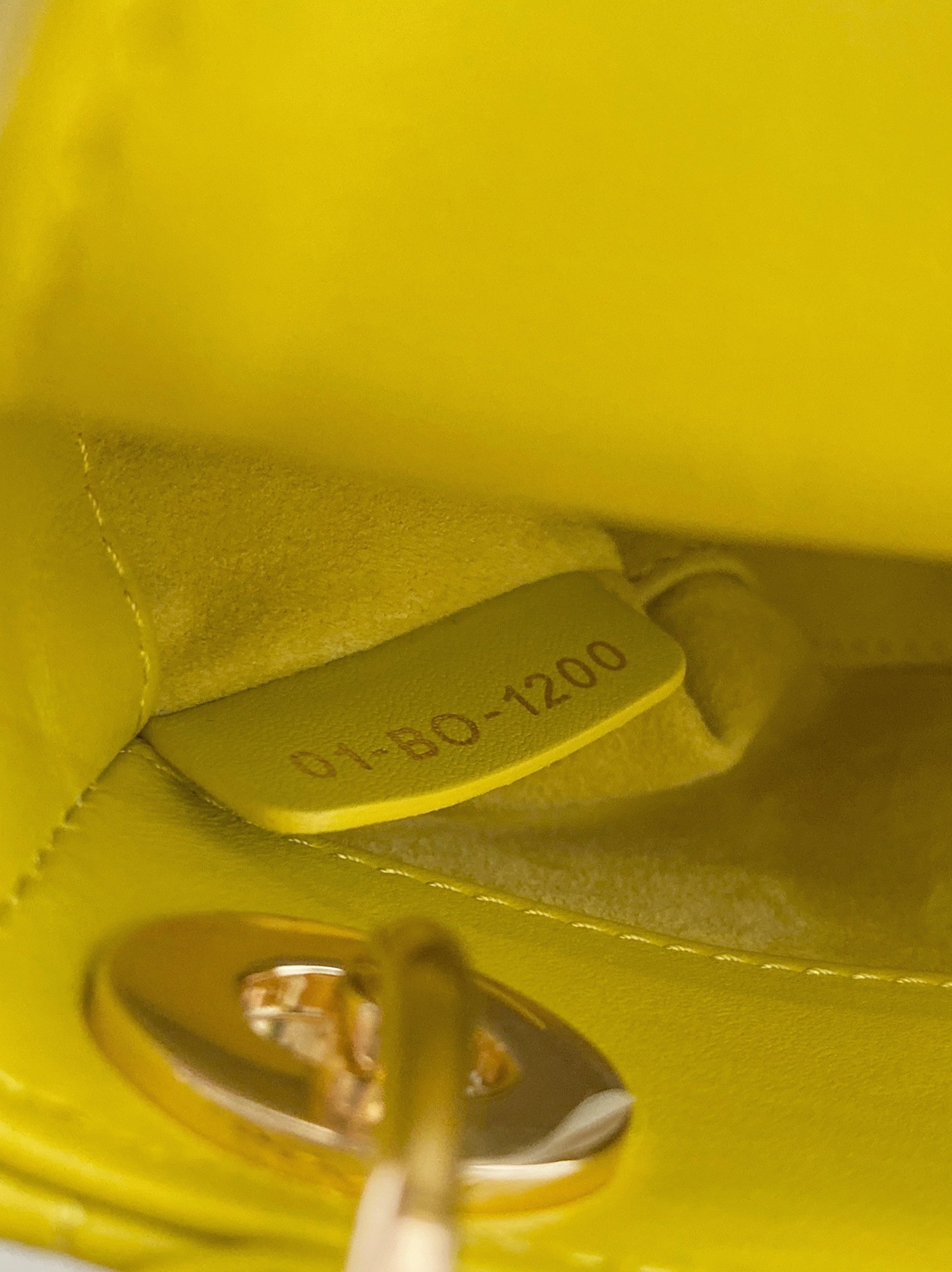 D10r Lady D10r Micro Bag Fake in Yellow Cannage Lambskin