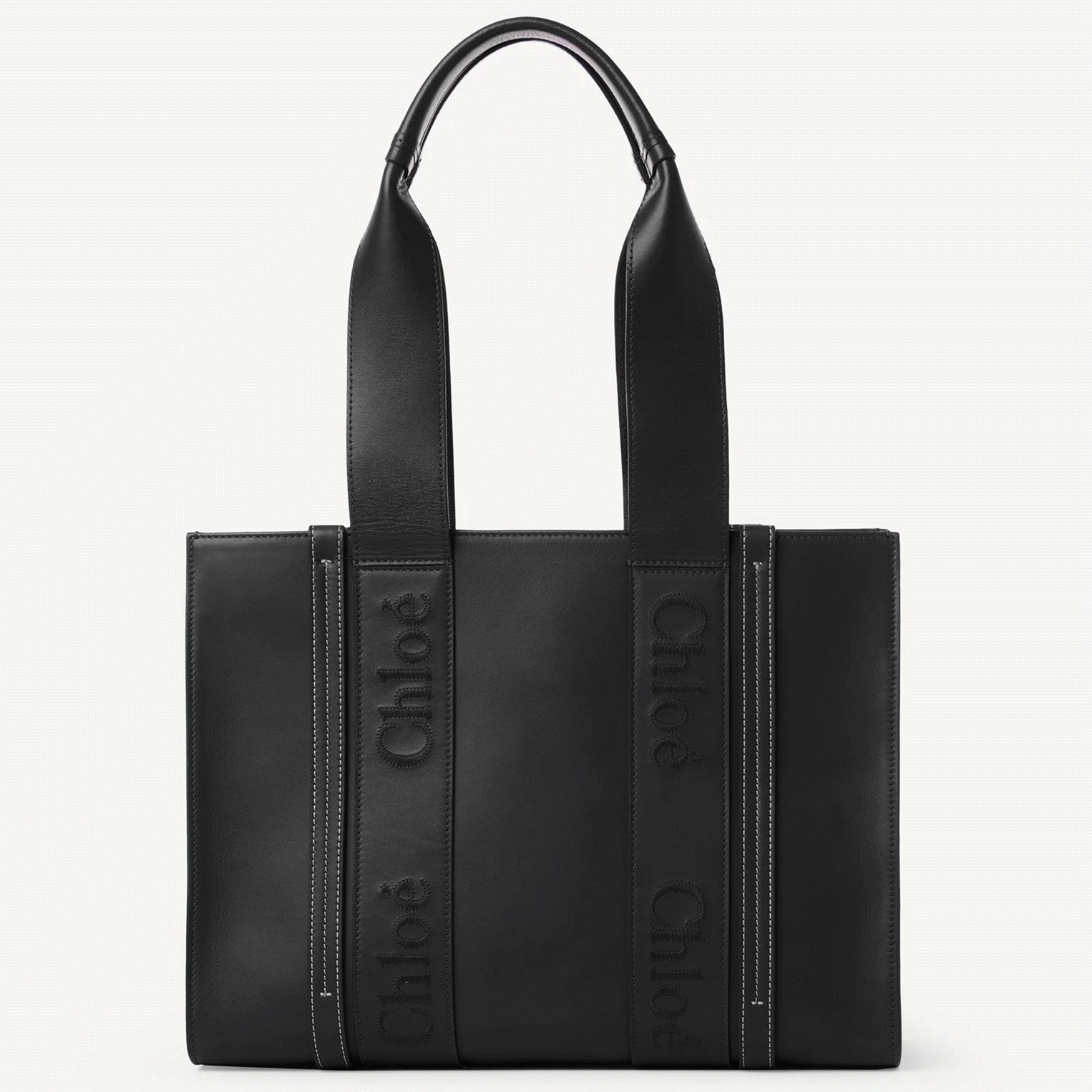 top quality imitation Ch10e woody medium tote bag in black calfskin
