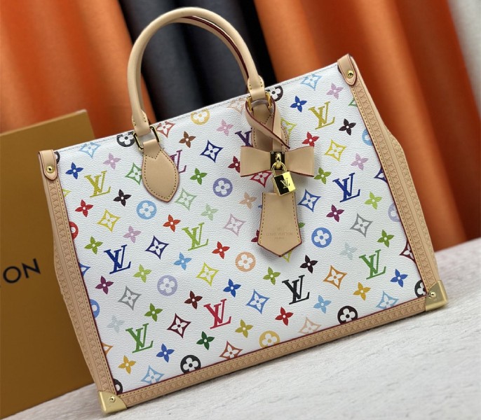 L0vis Vvtt0n X TM Multicolored Onthego MM In White