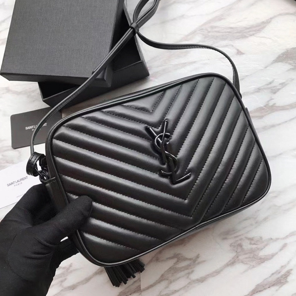 Fake Sa1nt Lau*nt Lou Camera Bag Black