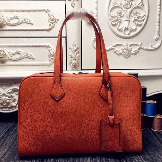 Orange Fake H**me5 Victoria II 35cm Bag