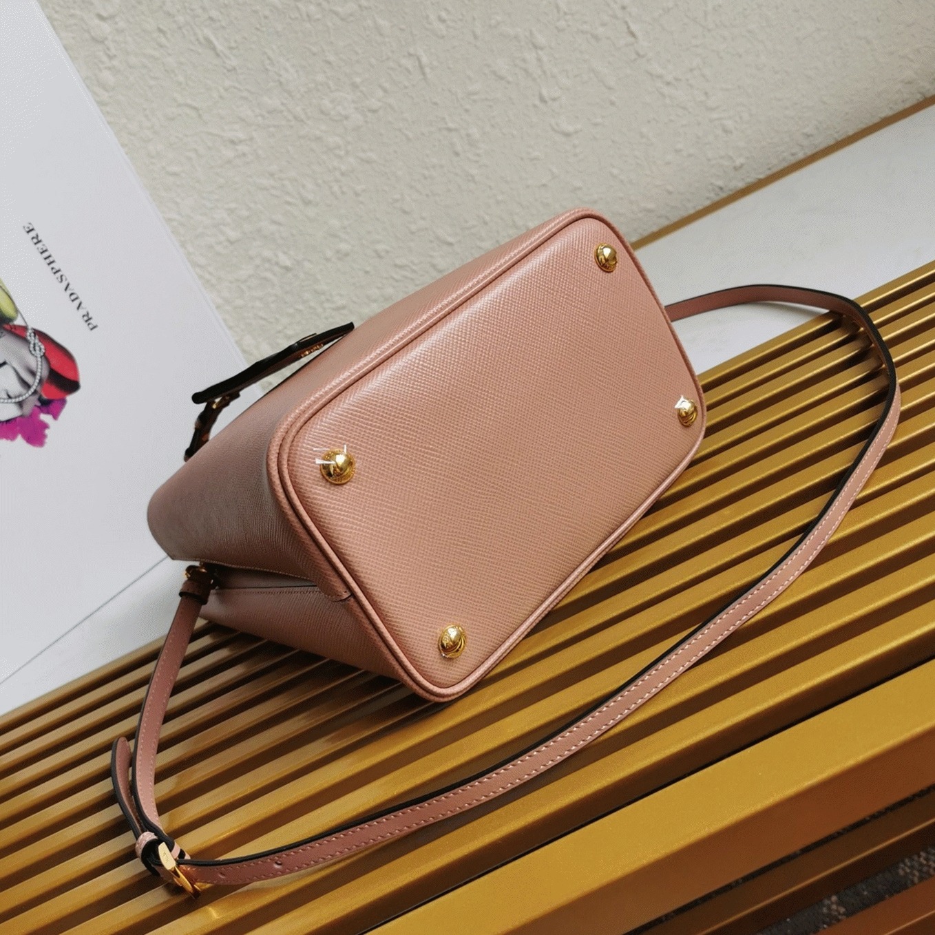 Powder Pra*a Medium Panier Bag Knockoff