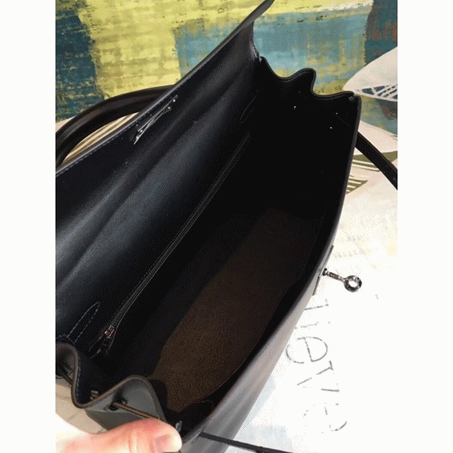 Black Box Knockoff H**me5 Kelly 35cm Structured Handbag