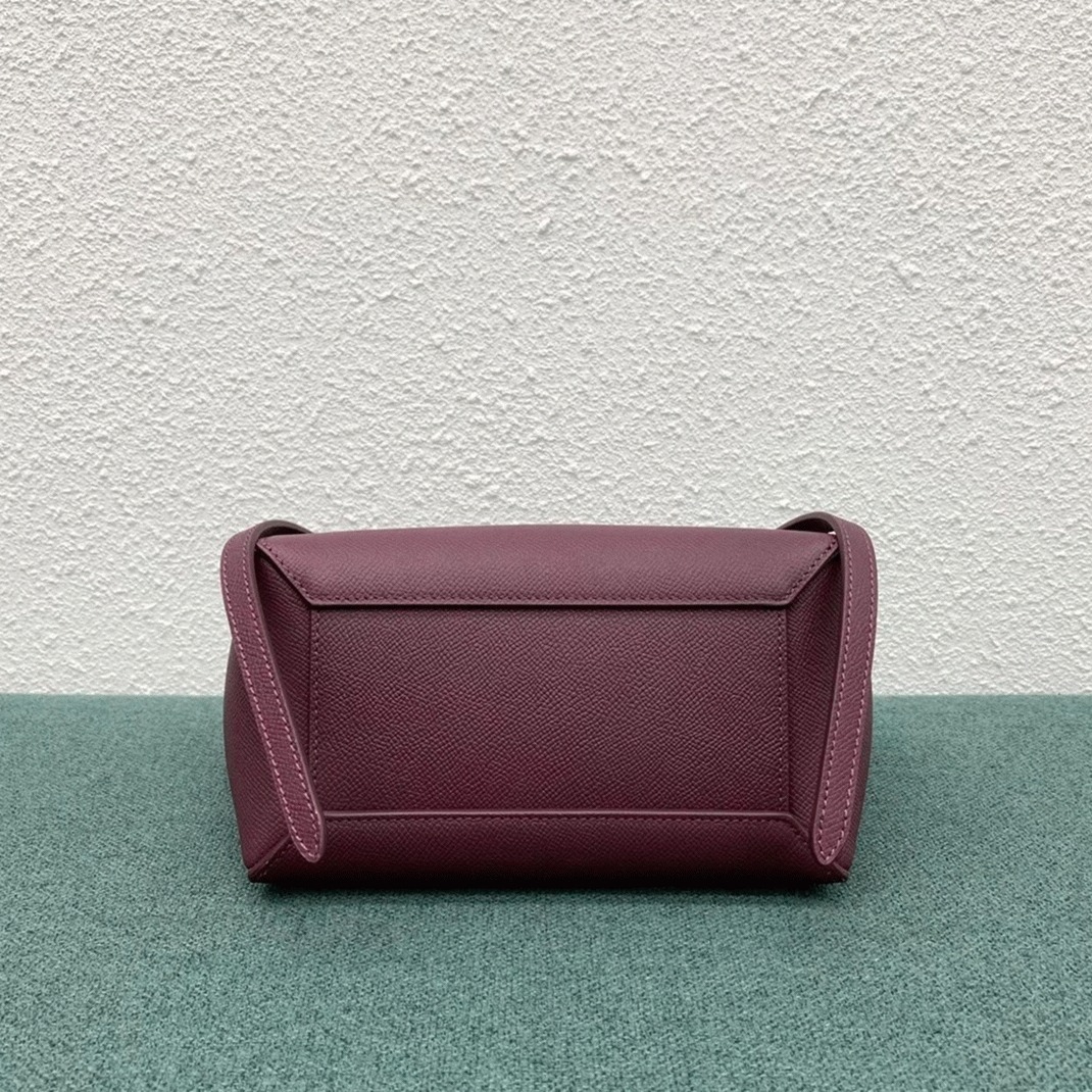 Ce1i*e Belt Nano Bag Fake in Bordeaux