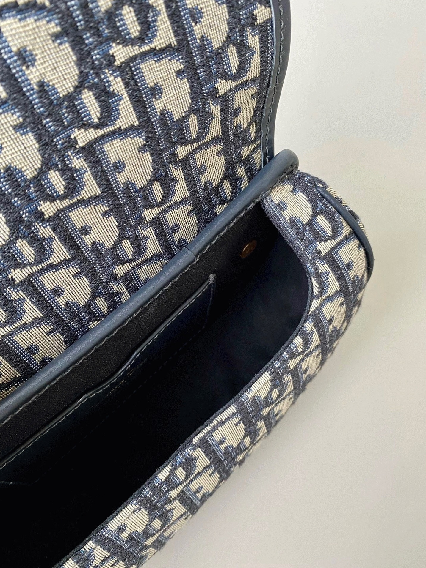 D10r Bobby East-West Bag Knockoff in Blue D10r Oblique Jacquard
