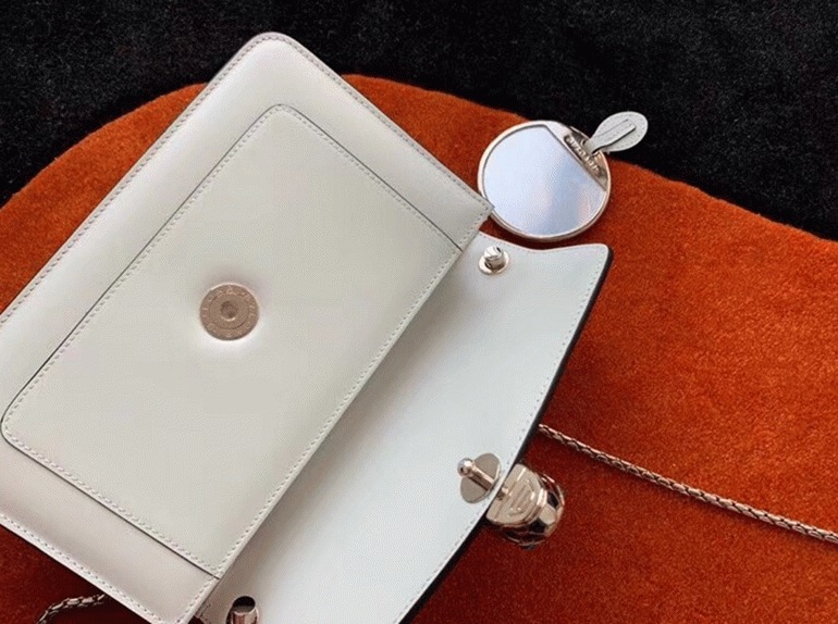 Replica Bv1g*ai Serpenti Forever Small Cross-body Bag White Calfskin