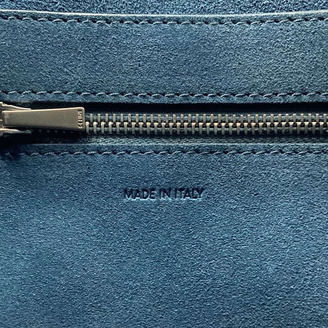 Top Quality Knockoff Ce1i*e Sangle Small Bucket Bag In Slate Blue Calfskin