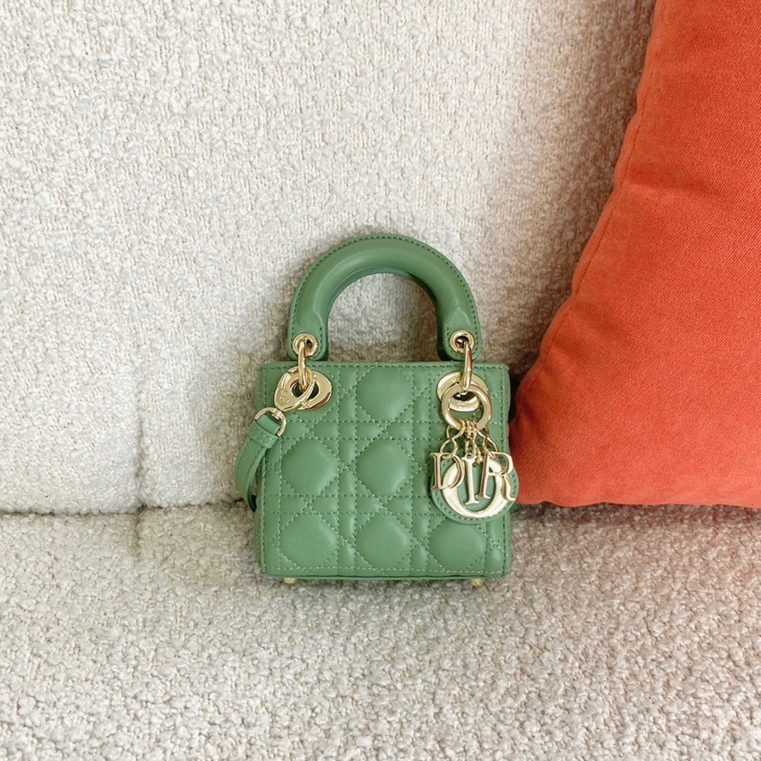 D10r Lady D10r Micro Bag Knockoff in Mint Cannage Lambskin