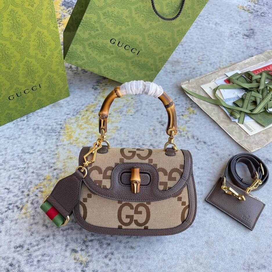 Gvc*1 BAMBOO 1947 JUMBO GG SMALL TOP HANDLE BAG