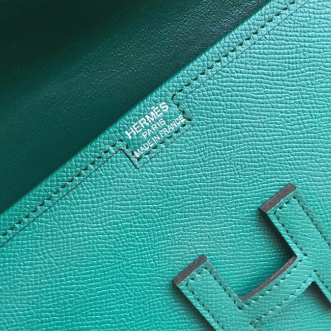 Dark green replica H**me5 Jige Elan 29 clutch bag