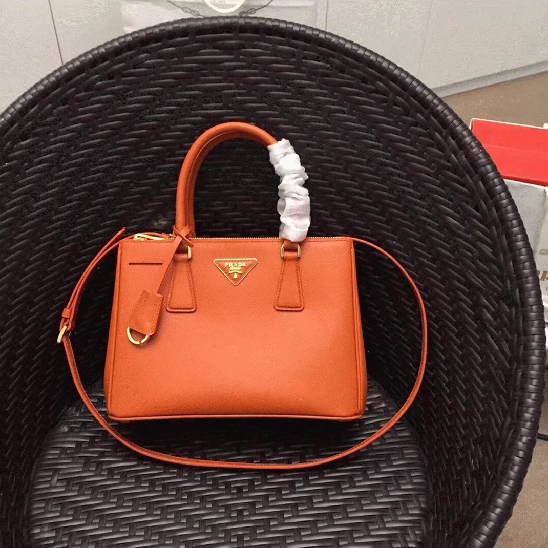 Orange Pra*a Galleria Medium Bag Knockoff